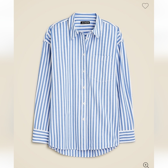 J. Crew Tops - J. Crew Blue and White Casual Button Down Shirt